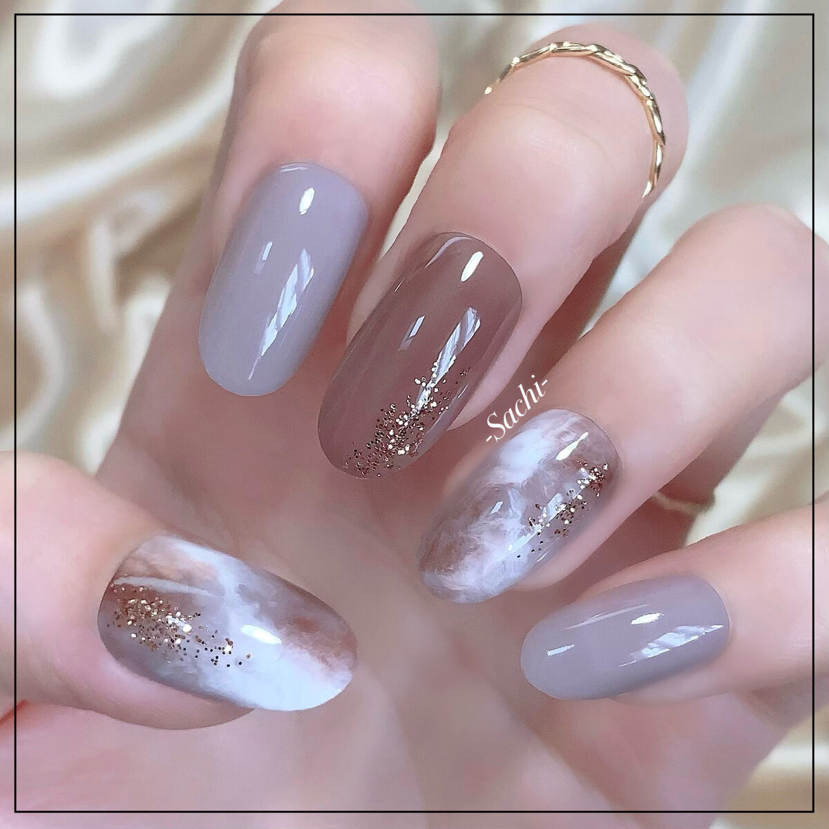 シャインオンミーネイルカラー SE08.ヒントオブバイオレッド/Dear.A/マニキュアを使ったクチコミ（2枚目）