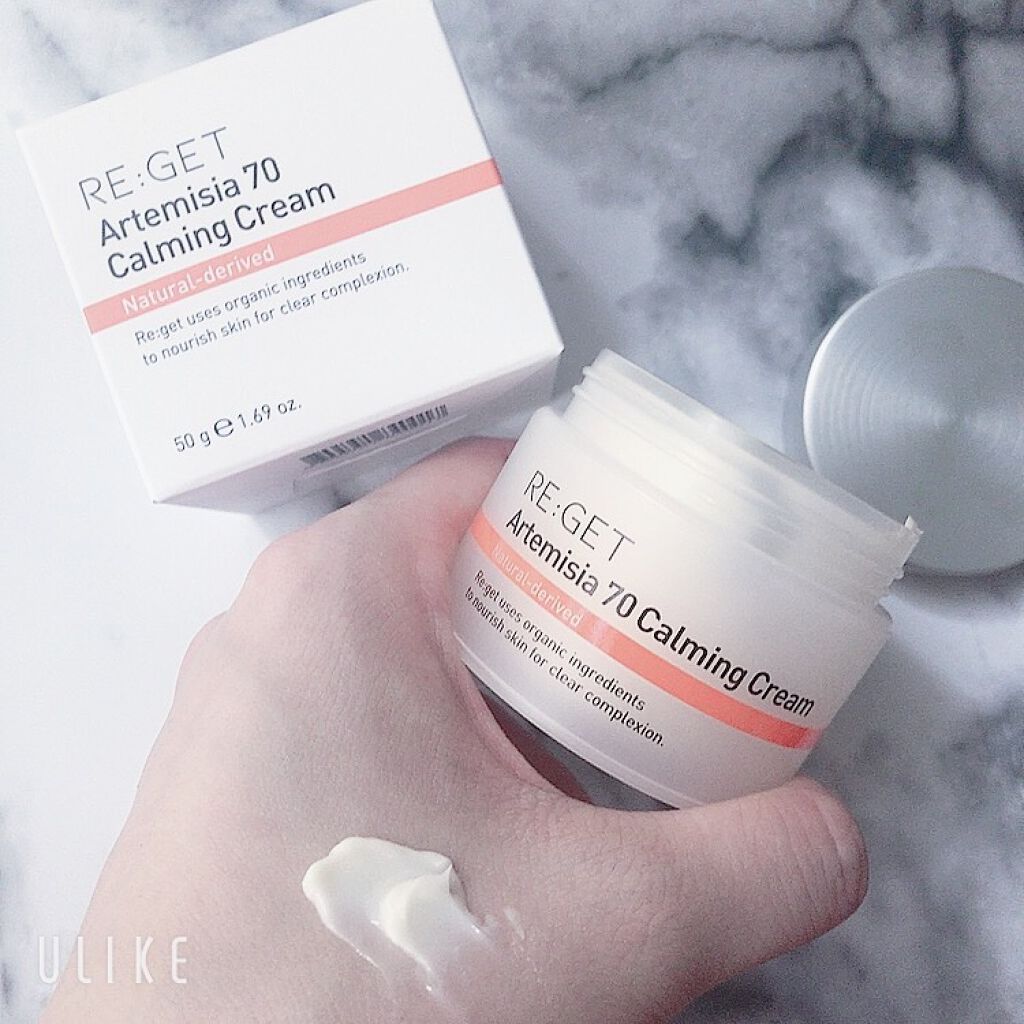 カワラヨモギ70カーミングクリーム/RE:GET/フェイスクリームを使ったクチコミ（2枚目）