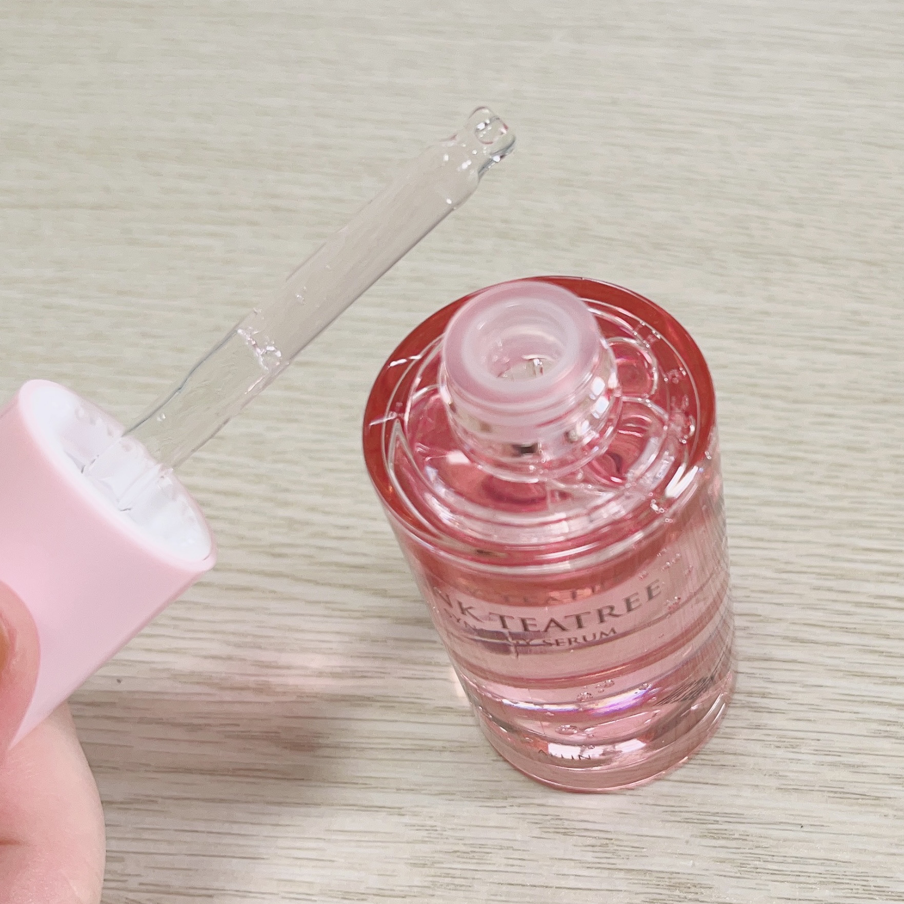 ピンクティーツリーシナジーセラム/APLIN/美容液を使ったクチコミ（3枚目）