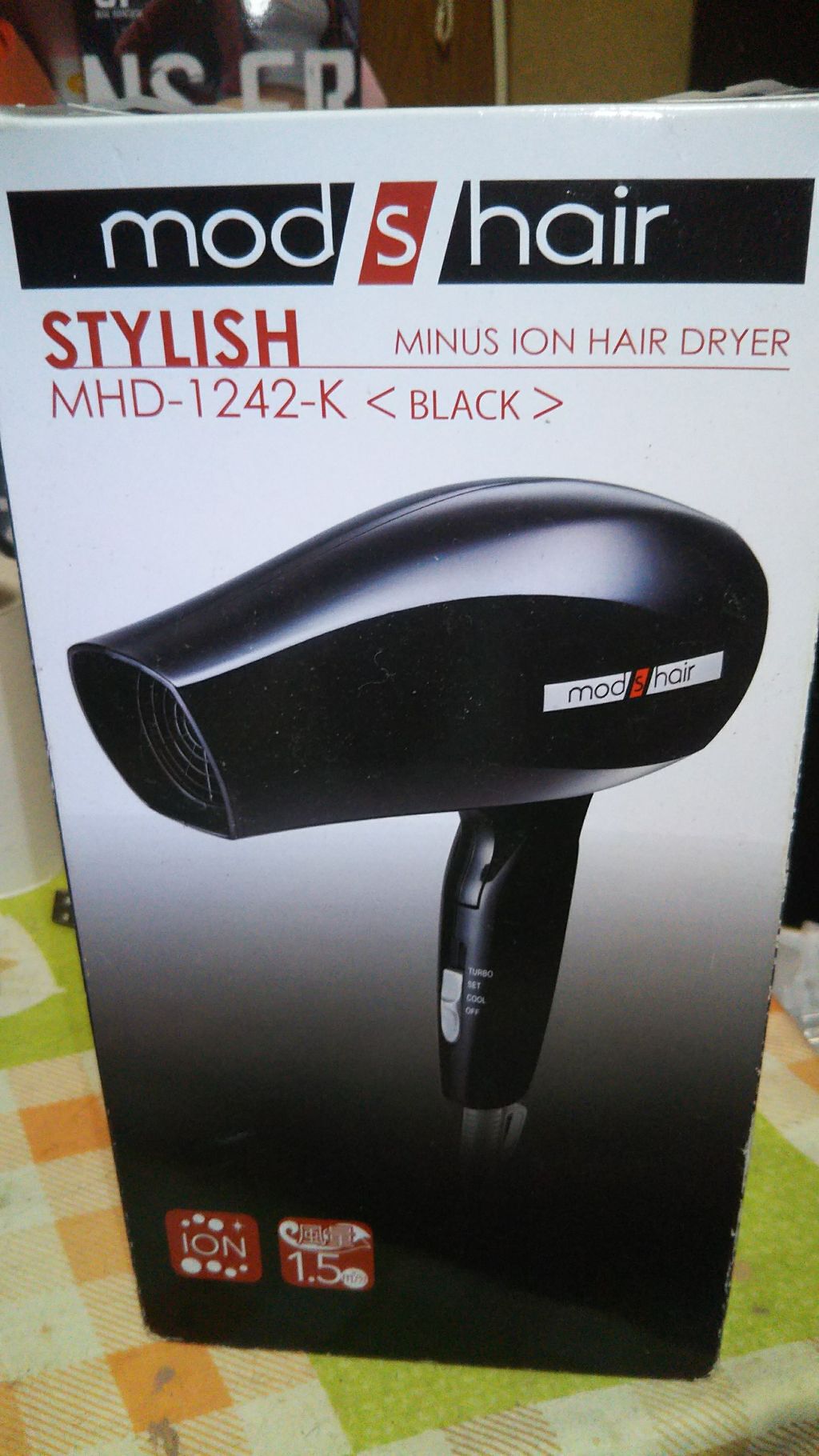 マイナスイオンヘアードライアー(ブラック)モッズヘアドライア/mod's hair/ドライヤーを使ったクチコミ(1枚目)