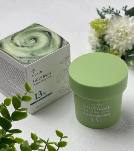 ホーリーバジル炭酸バブルパック/P.CALM/洗い流すパック・マスクを使ったクチコミ(2枚目)