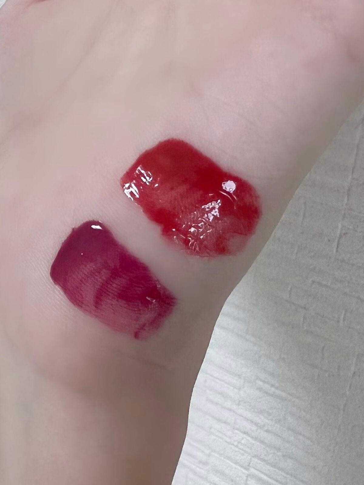 ジューシーラスティングティント/rom&nd/リップティントを使ったクチコミ(4枚目)