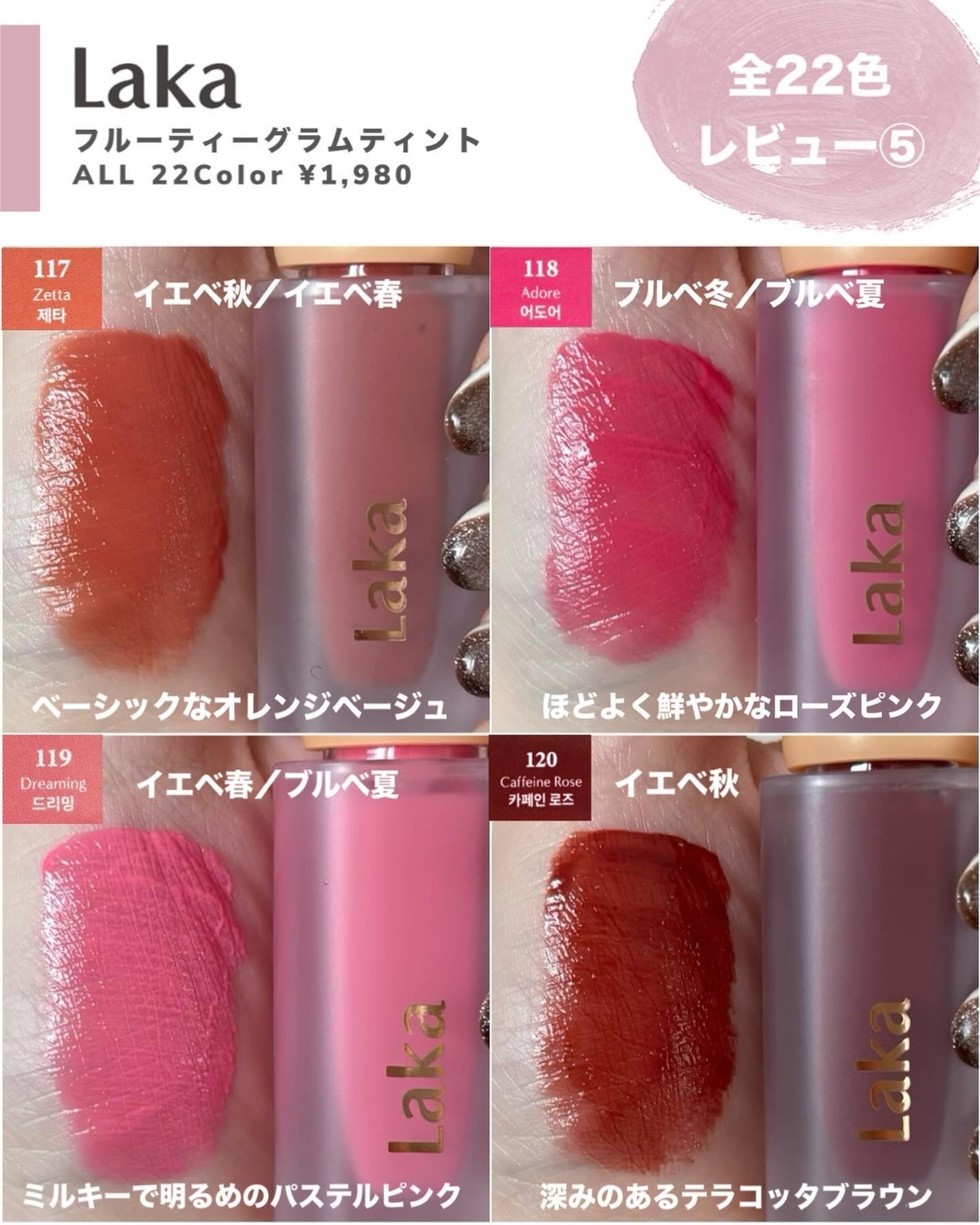 フルーティーグラムティント/Laka/リップティントを使ったクチコミ(7枚目)