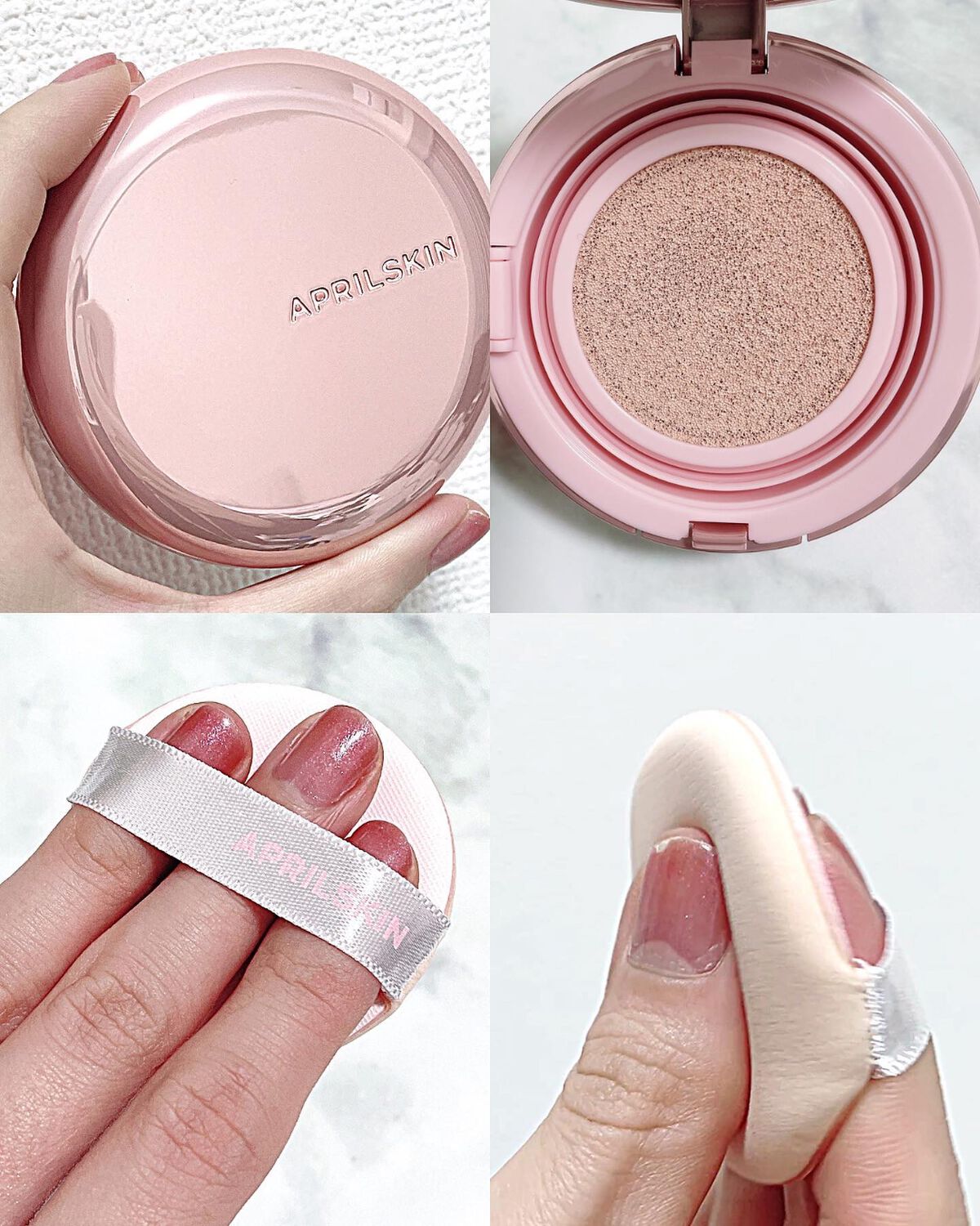 ハイパーカバーフィットクッション ピンク(桜エディション)/APRILSKIN/クッションファンデーションを使ったクチコミ(3枚目)