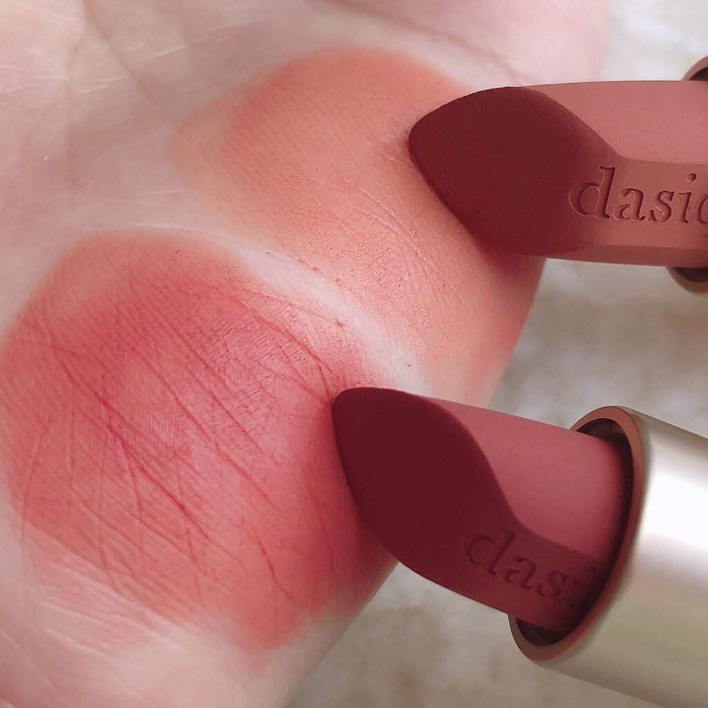 ソフトベルベット リップスティック 01 ヌーディーピーカン/dasique/口紅を使ったクチコミ（3枚目）