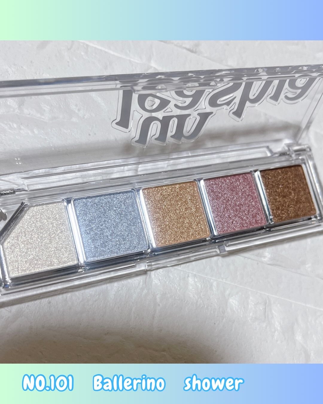 Mood Shower Face Palette/unleashia/パウダーハイライトを使ったクチコミ(3枚目)