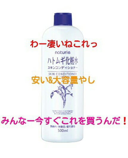 ハトムギ化粧水(ナチュリエ スキンコンディショナー R )/ナチュリエ/化粧水を使ったクチコミ(1枚目)