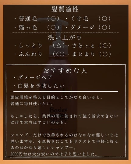 ブラックプラスシャンプ/プロフェッショナル コンディショナー/ボズレー/シャンプー・コンディショナーを使ったクチコミ(6枚目)