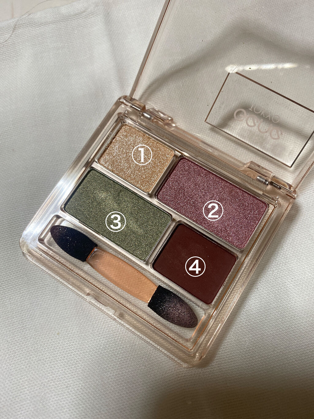 リラクシーアイシャドウ/GENE TOKYO/アイシャドウパレットを使ったクチコミ（3枚目）