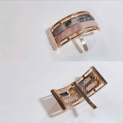 フックポニー(ダブルストライプ)/DAISO/ヘアアクセサリーを使ったクチコミ(2枚目)