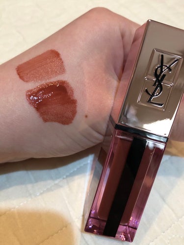 ルージュ ピュールクチュール ヴェルニ ウォーターグロウ No.211 トランスグレッシブ カカオ/YVES SAINT LAURENT BEAUTE/口紅を使ったクチコミ（3枚目）