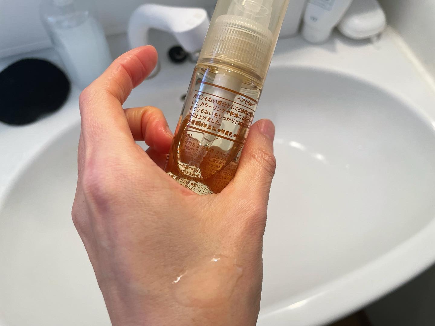 ヘアセラム/無印良品/ヘアオイルを使ったクチコミ（1枚目）
