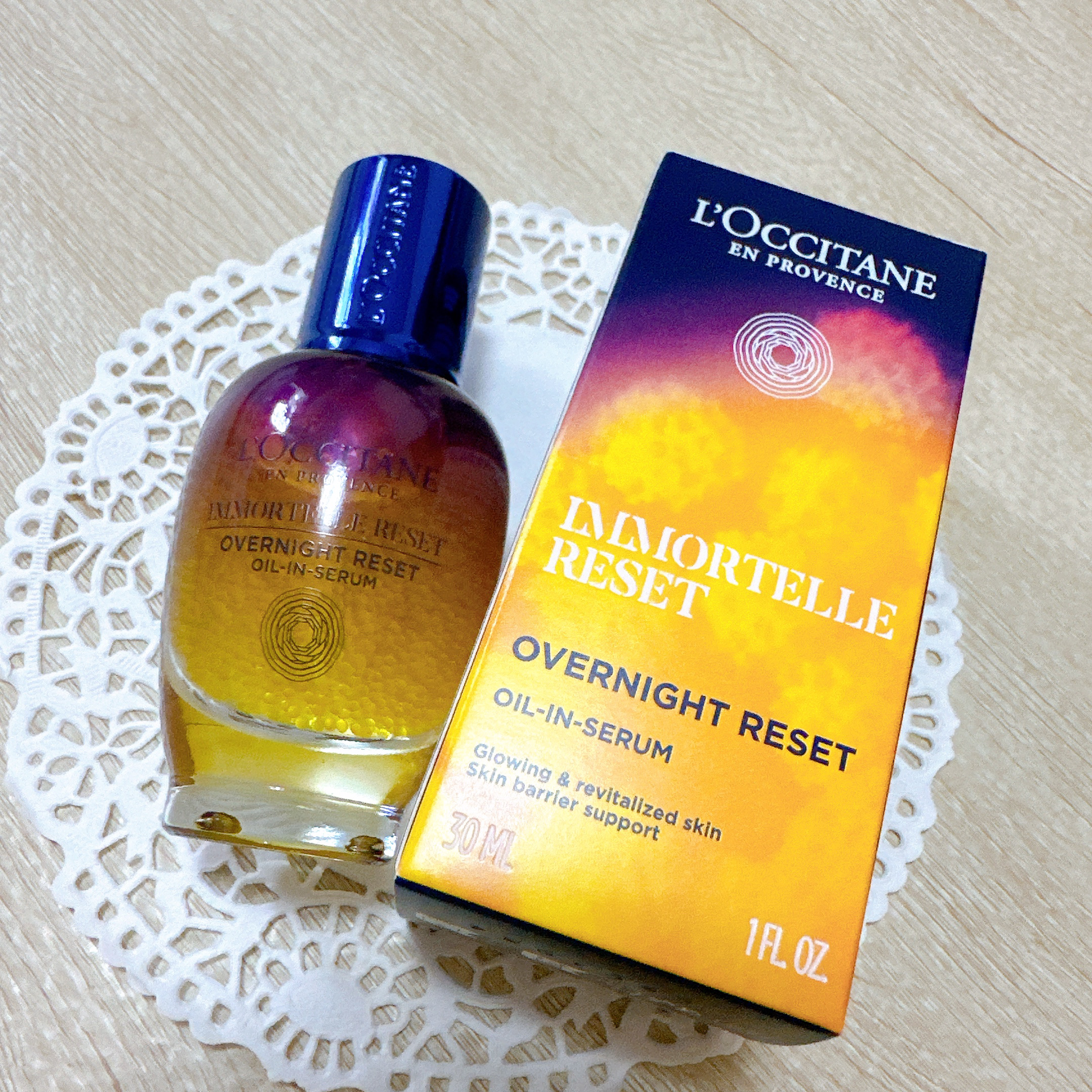 イモーテル オーバーナイトリセットセラム/L'OCCITANE/美容液を使ったクチコミ（2枚目）