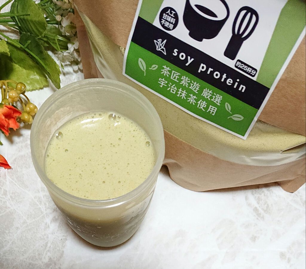 MATCHA PURE（プロテインパウダー）/ピュアパートナー/ソイプロテインを使ったクチコミ（3枚目）