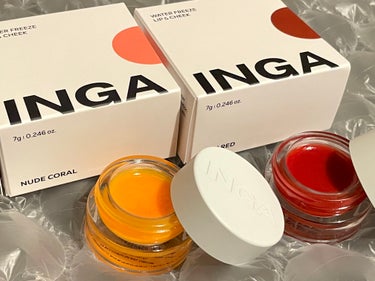 INGA ウォーターフリーズリップ＆チークのクチコミ「INGA 様からNewアイテムのご提供を頂いたので紹介するよ🫶

✅ウォーターフリーズリップ＆.....」（1枚目）