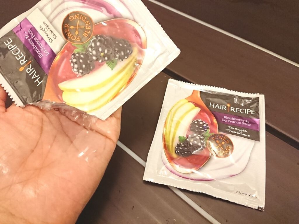 ブラックベリー＆ラ・フランス ストレングス レシピ シャンプー／トリートメント/HAIR RECIPE/シャンプー・コンディショナーを使ったクチコミ（3枚目）