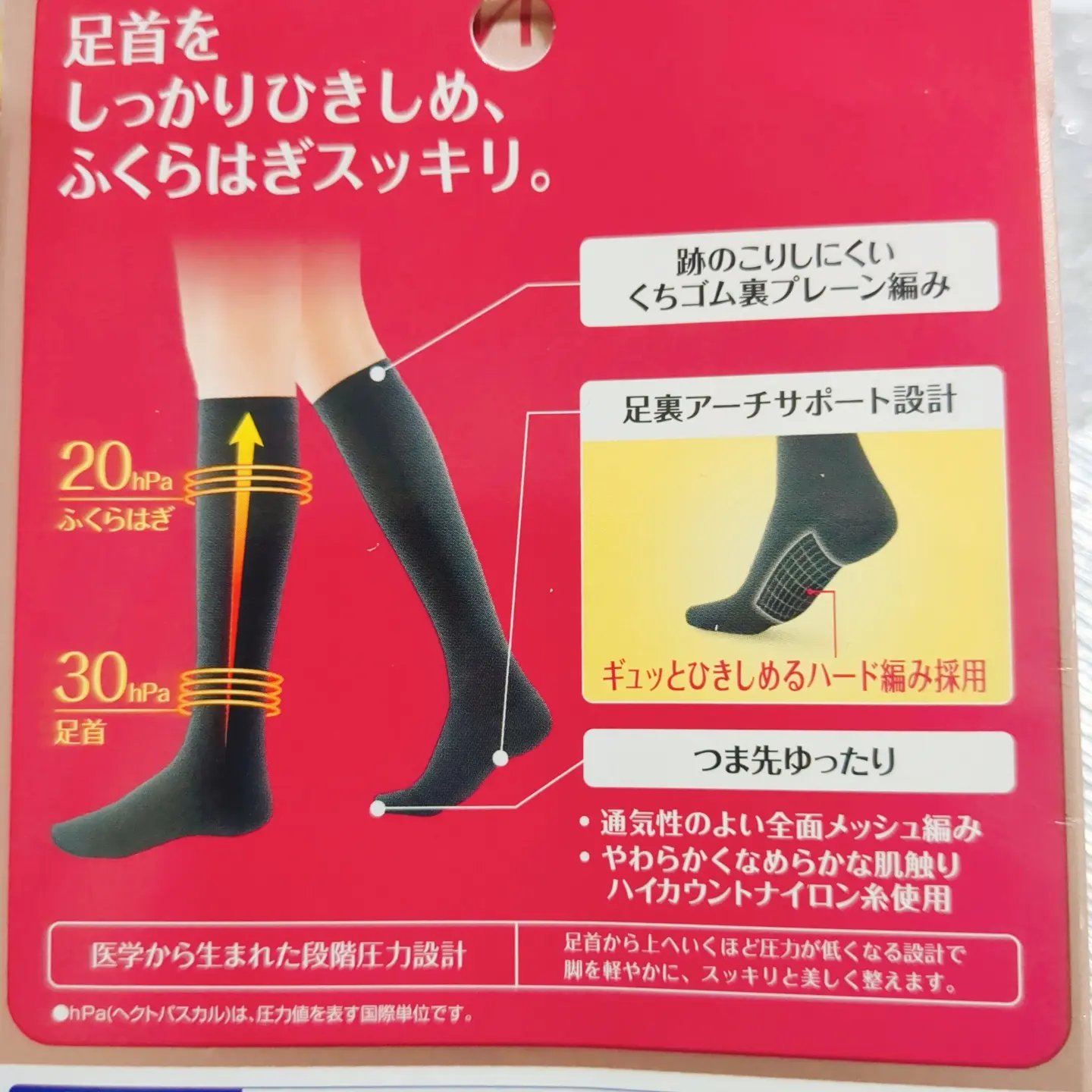 スリムウォーク 美脚ハイソックス スリムウォーク_スリムウォーク美脚ハイソックスM～L/SLIMWALK/着圧ソックス・レギンスを使ったクチコミ（2枚目）