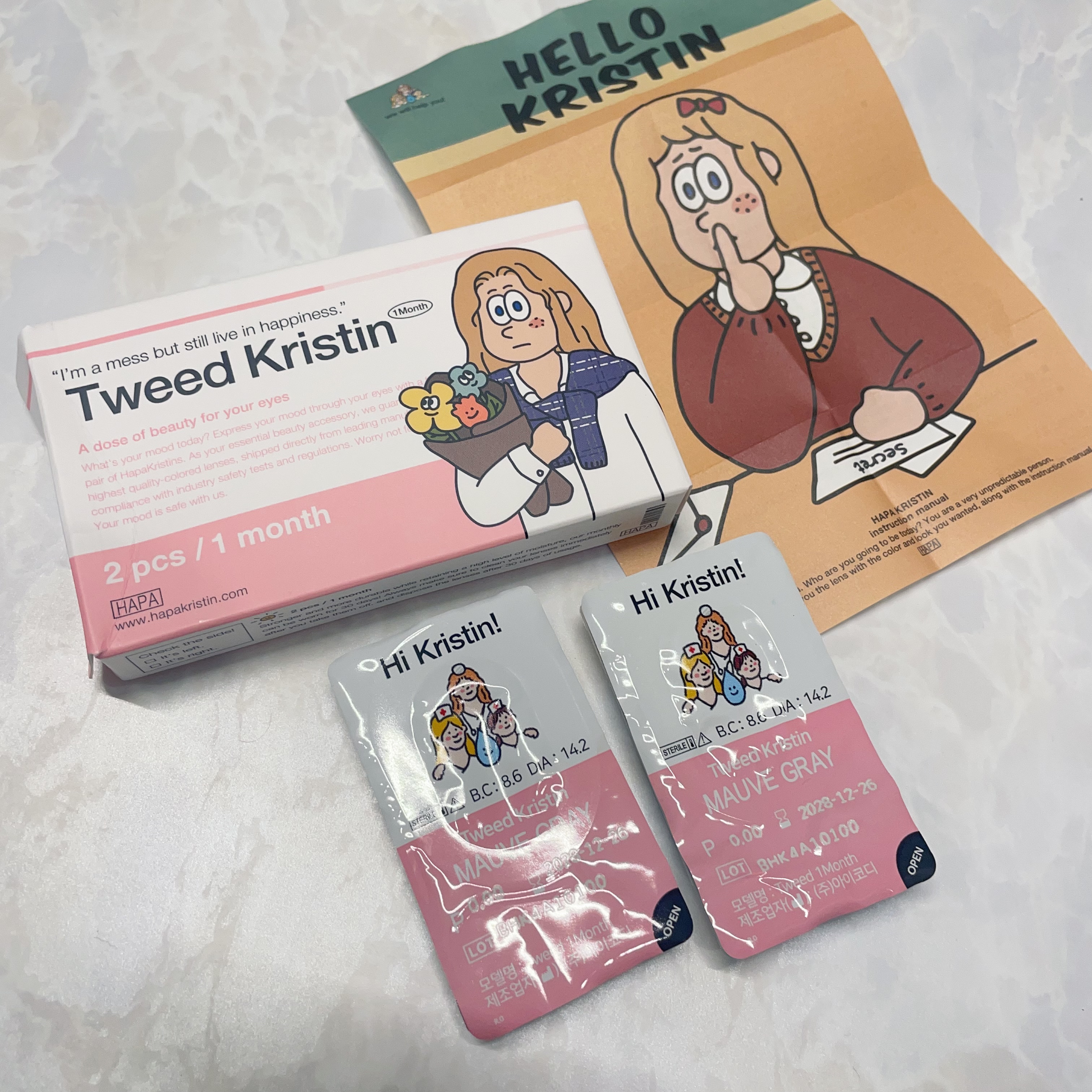 Tweed Kristin 1month/Hapa kristin/１ヶ月（１MONTH）カラコンを使ったクチコミ（2枚目）