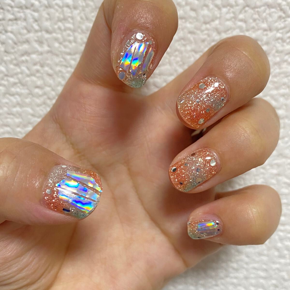 セミキュアジェルネイル(ハンド)/ohora/ネイルシールを使ったクチコミ(1枚目)