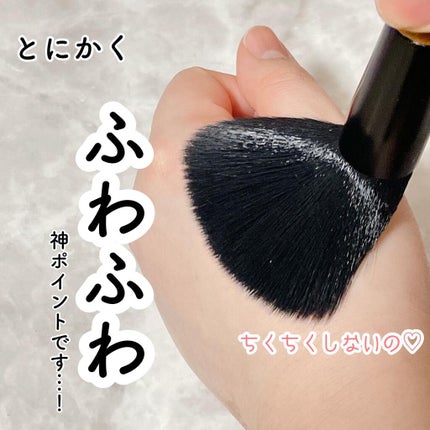 ごくふわブラシ/DAISO/メイクブラシを使ったクチコミ(3枚目)