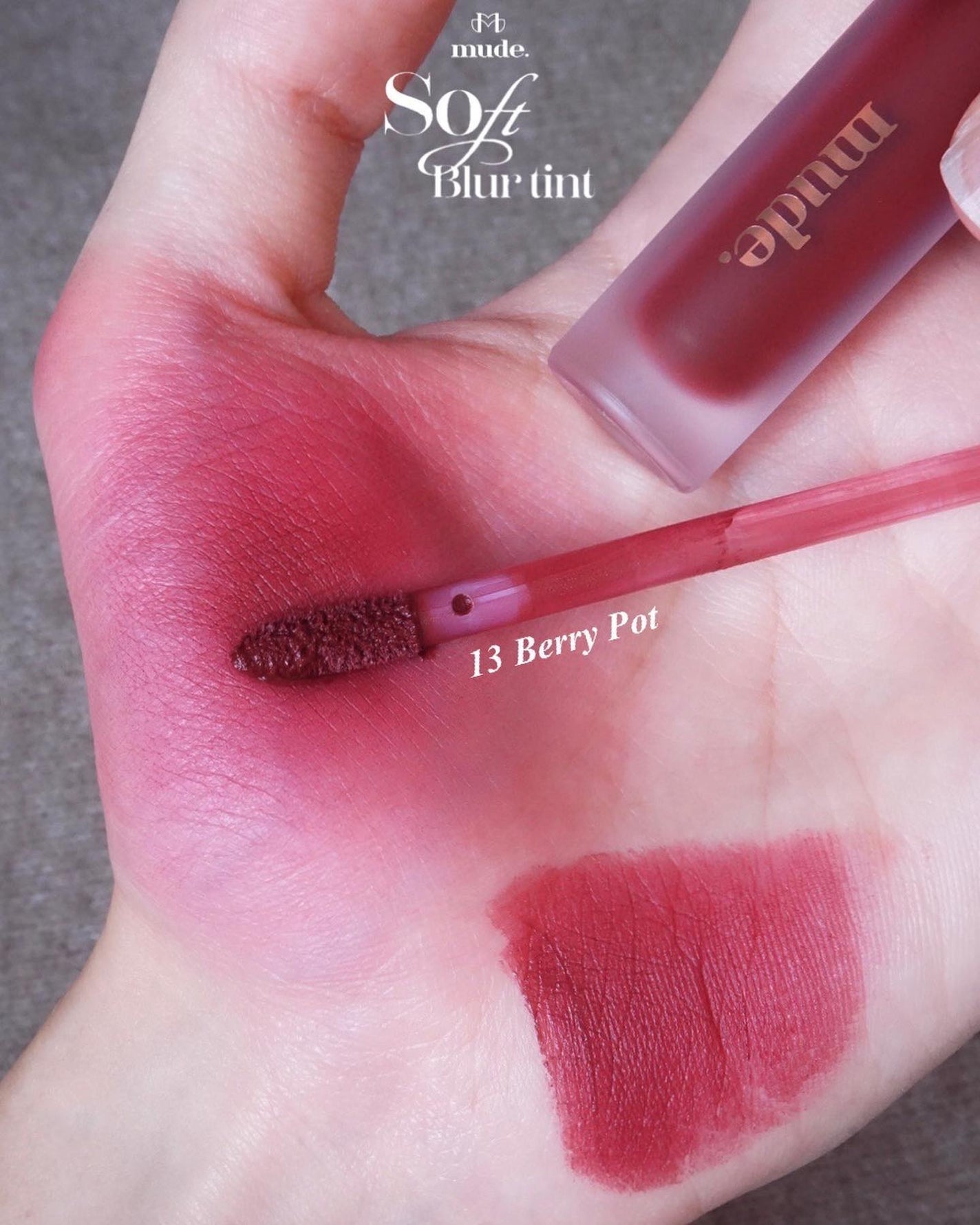 ソフトブラーティント/mude./リップティントを使ったクチコミ(4枚目)