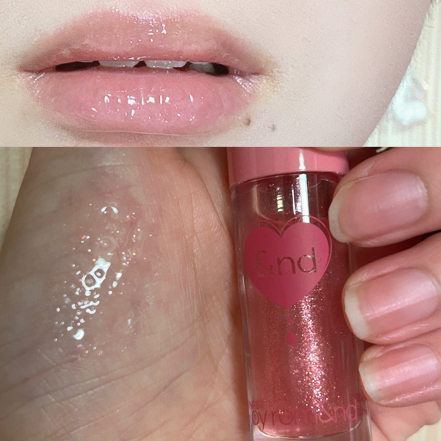 グラッシーコーティンググロス/&nd by rom&nd/リップグロスを使ったクチコミ(2枚目)
