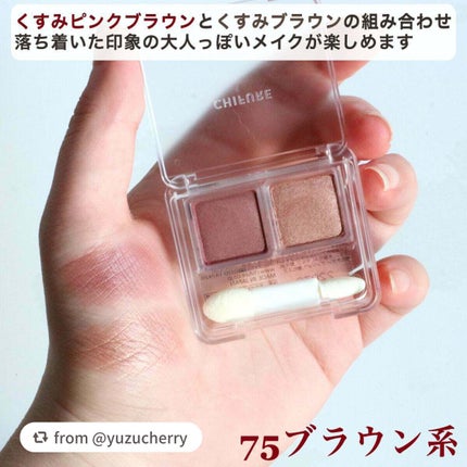 ツイン カラー アイシャドウ/ちふれ/アイシャドウパレットを使ったクチコミ(4枚目)
