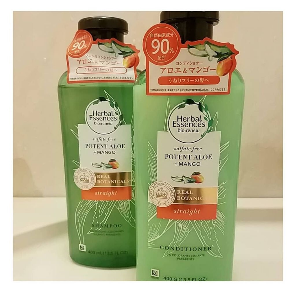 ビオリニュー アロエ＆マンゴー シャンプー／コンディショナー シャンプー/ハーバルエッセンス/市販シャンプーを使ったクチコミ（1枚目）