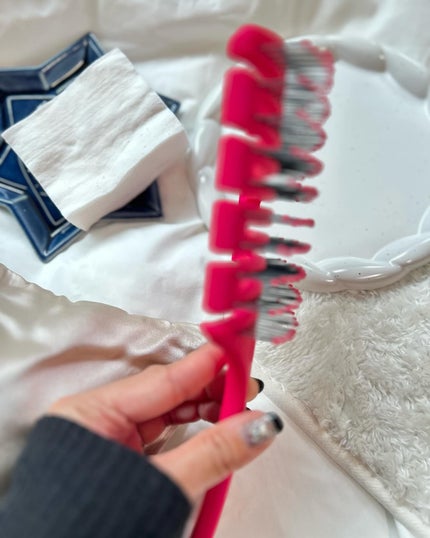 フレックスドライ パドルブラシ ピンク/ウェットブラシ/ヘアブラシを使ったクチコミ(6枚目)