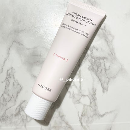 フレッシュヴィーガントーンアップサンクリーム/HYGGEE/日焼け止めクリームを使ったクチコミ(4枚目)