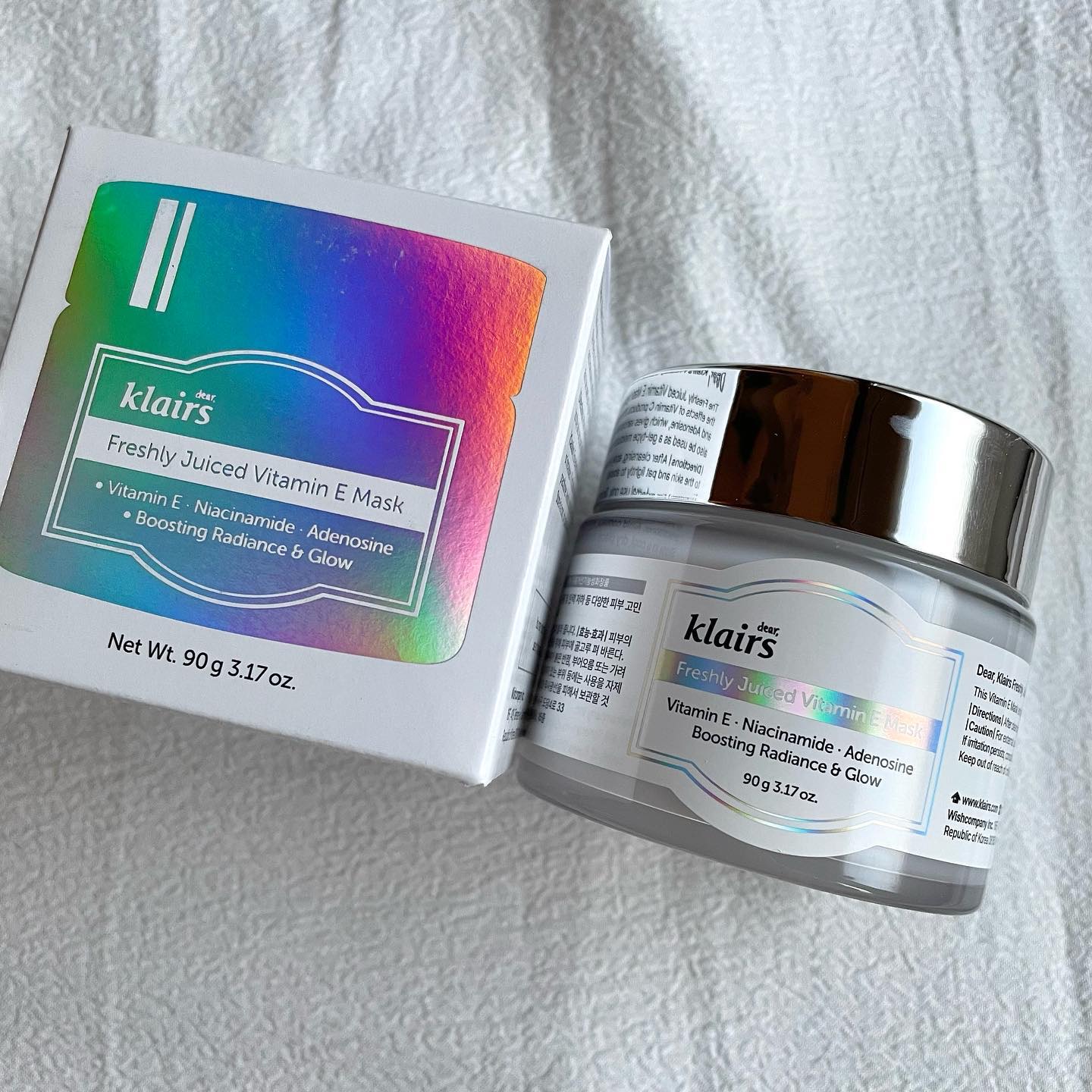 クレアス
ビタミンEマスク

まるで杏仁豆腐のようなプルプルテクスチャー😳！

新感覚です😳

これはぜひとも実物で触ってほしいです❣️

掬うと固まっている部分もありますが、
肌にすっとなじみます🤲

私はべたつきも感じづらく、
特