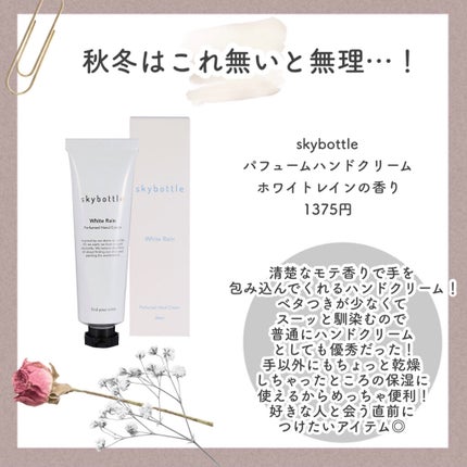 ホワイトレイン パフュームヘア&ボディミスト/skybottle/香水(その他)を使ったクチコミ(4枚目)