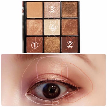 UR GLAM　BLOOMING EYE COLOR PALETTE/U R GLAM/アイシャドウパレットを使ったクチコミ（3枚目）