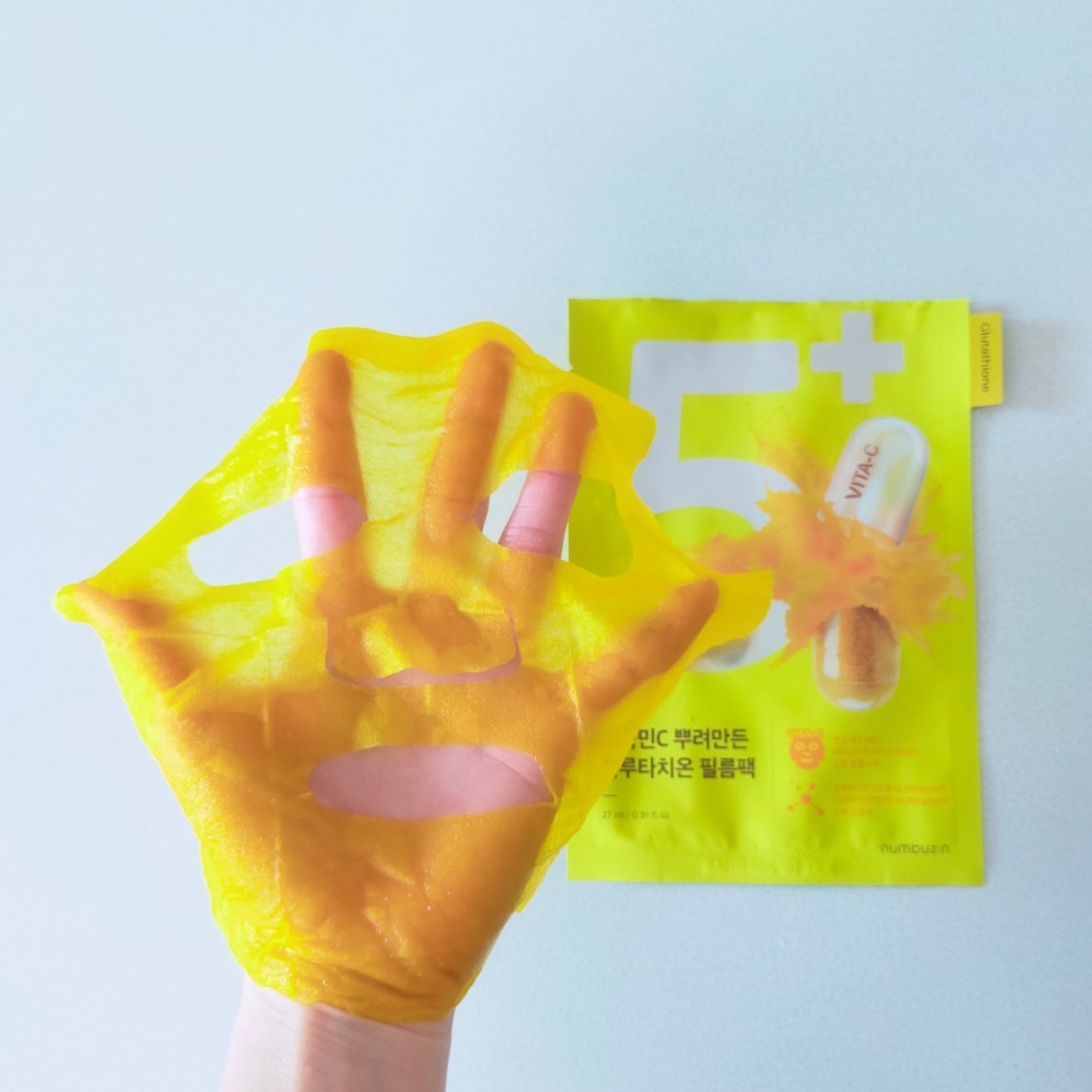 5番 白玉グルタチオンCふりかけマスク/numbuzin/シートマスク・パックを使ったクチコミ（3枚目）