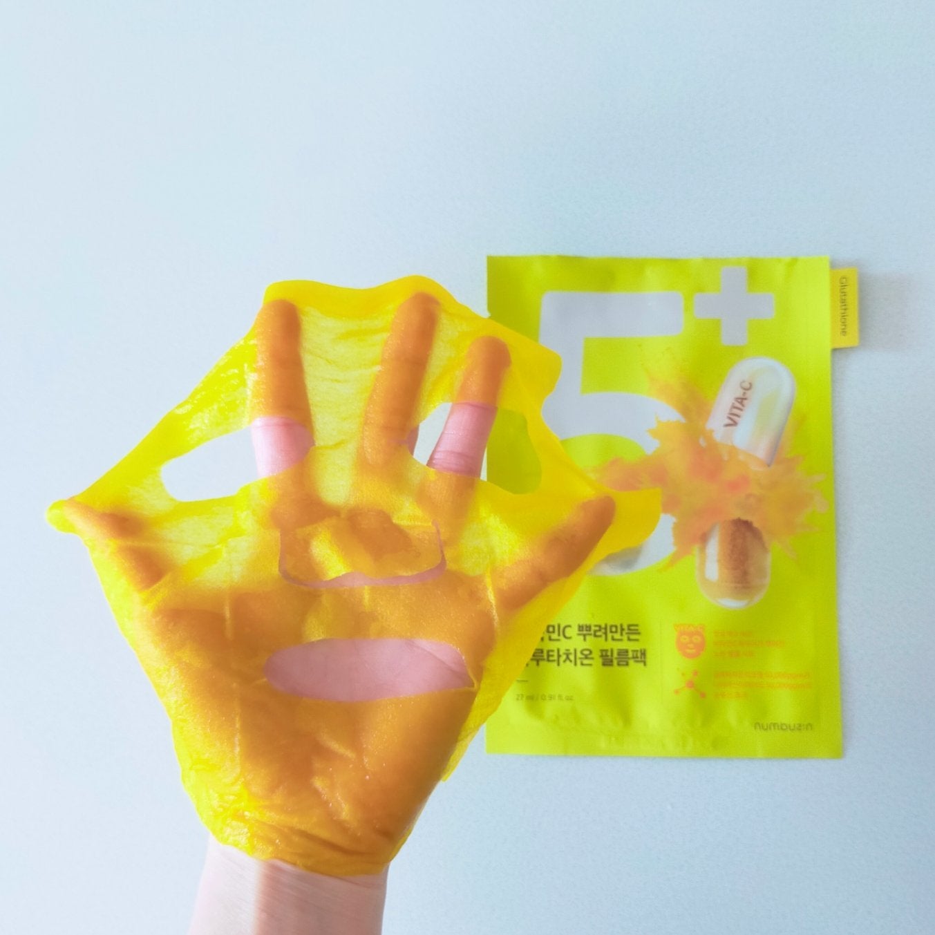 5番 白玉グルタチオンCふりかけマスク/numbuzin/シートマスク・パックを使ったクチコミ(3枚目)