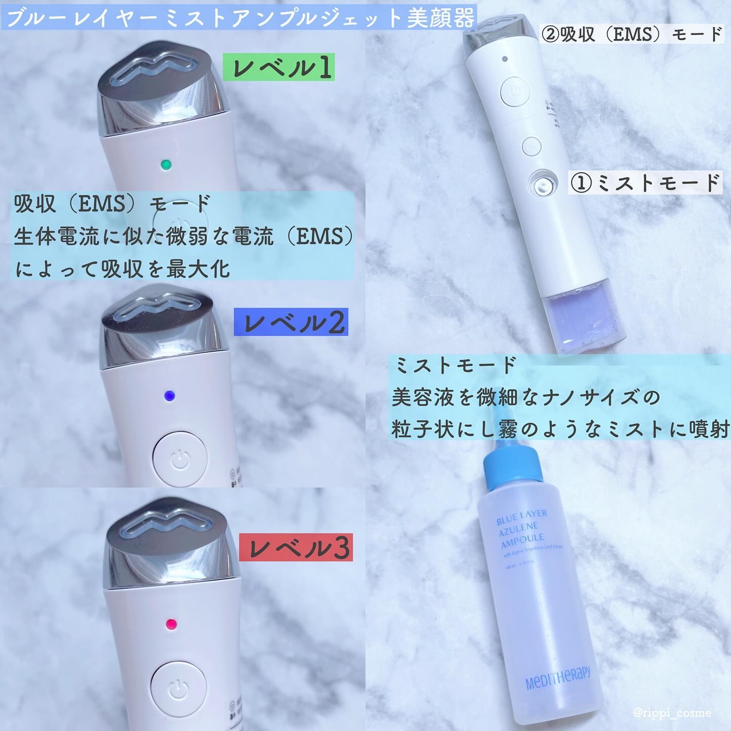 ブルーレイヤーダブルウォータークリーム/MEDITHERAPY/フェイスクリームを使ったクチコミ（2枚目）