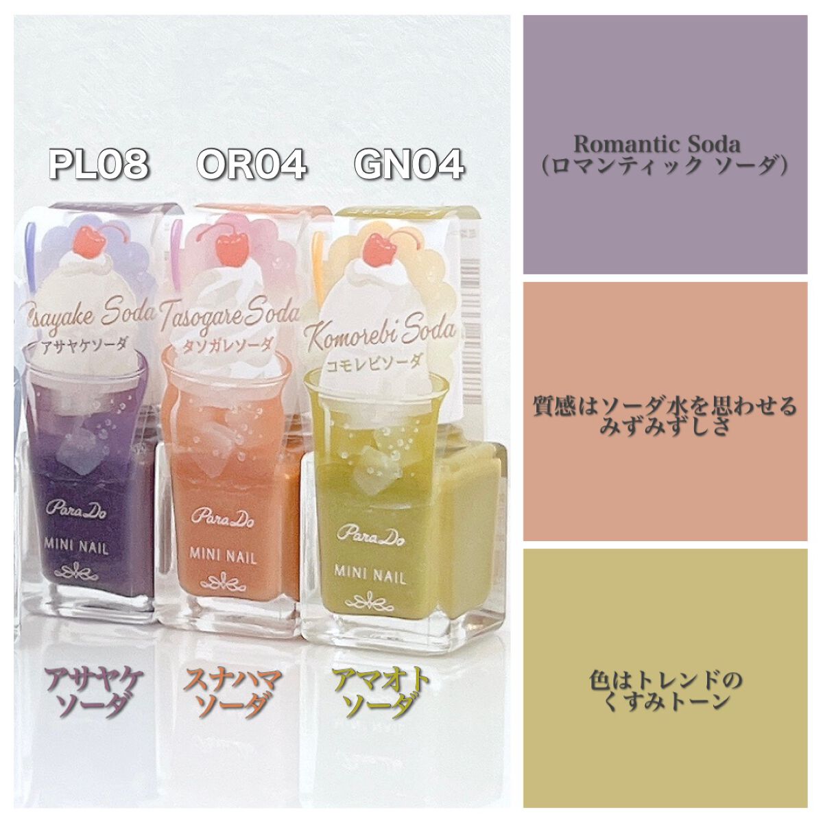 まっこ*セルフネイル on LIPS 「ParaDo2023春夏新作ネイルPart2🫧🍹🍒🧴ヌードピン..」(2枚目)