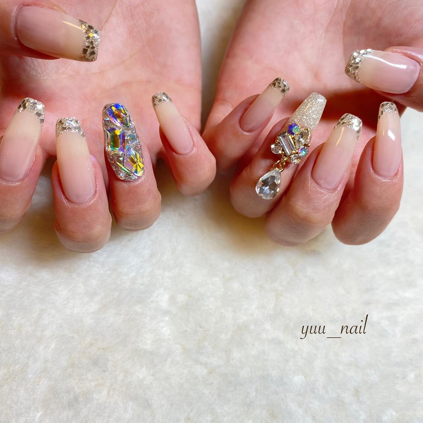 YUKA on LIPS 「.ガラスフレンチ♢♦..#nail#nailist#ネイル#ネ..」(2枚目)