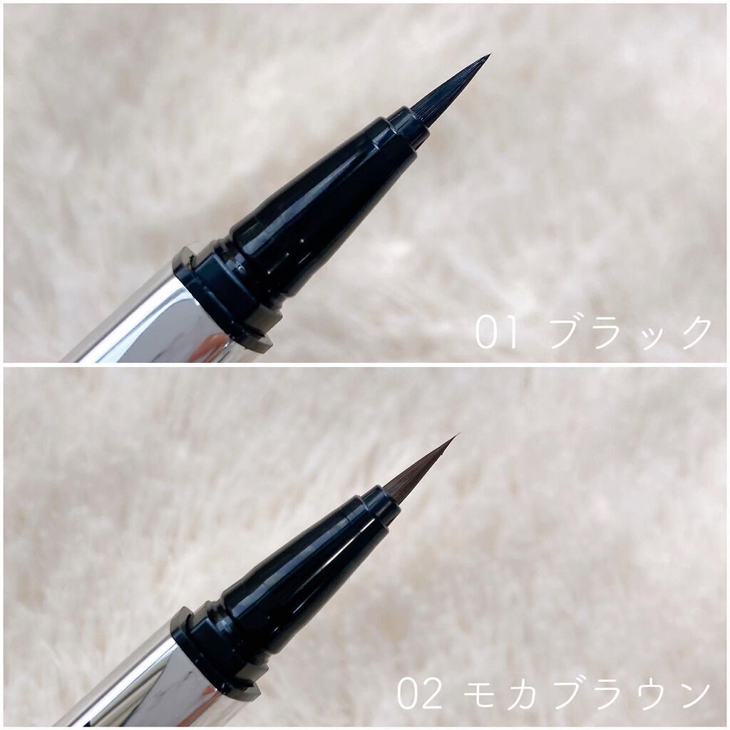 フローティングカラーリキッドアイライナー N02モカブラウン/COLORKEY/リキッドアイライナーを使ったクチコミ（2枚目）