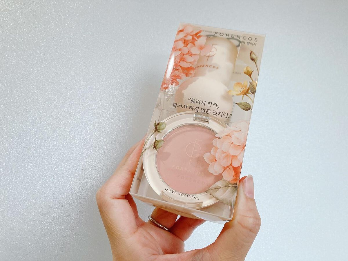 ベアブラッシャー パフ付き/フォレンコス/パウダーチークを使ったクチコミ（2枚目）