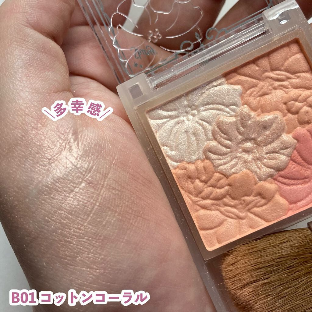 グロウフルールチークス(ブレンドタイプ)/キャンメイク/パウダーチークを使ったクチコミ(5枚目)