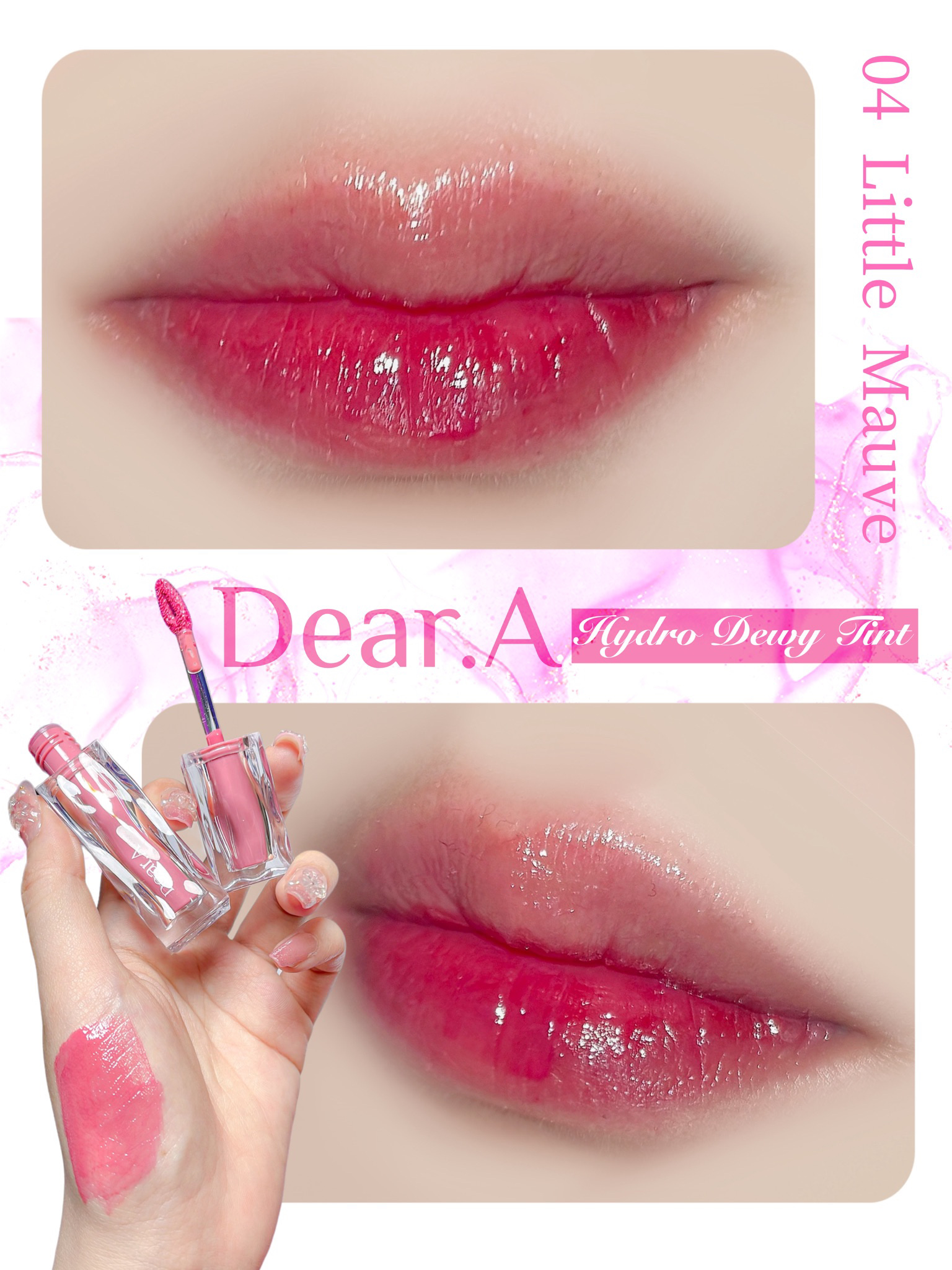 ハイドロデュイティント 04. リトルモーブ/Dear.A/リップティントを使ったクチコミ（3枚目）