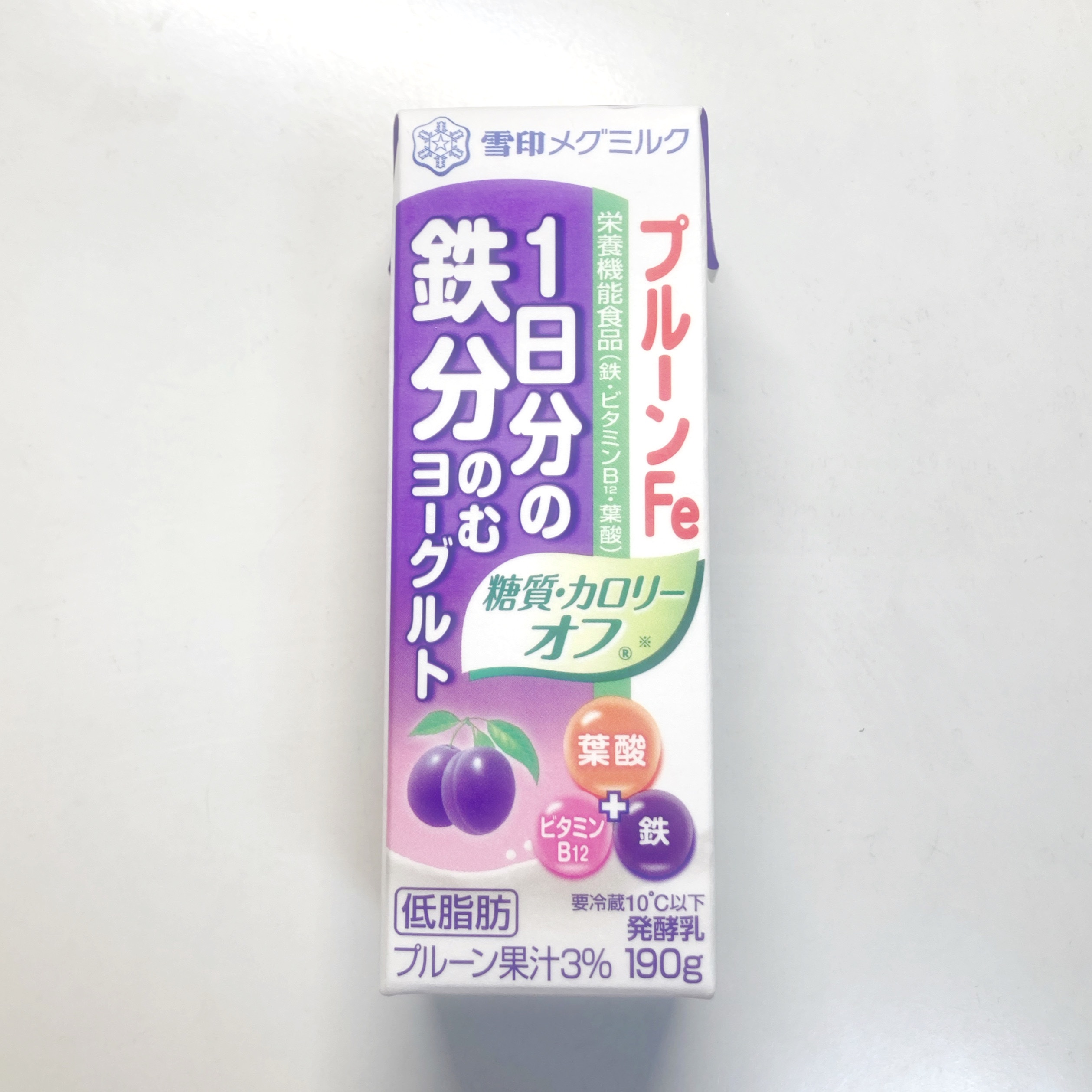 プルーンＦｅ １日分の鉄分 のむヨーグルト カロリーオフ/雪印メグミルク/飲むヨーグルトを使ったクチコミ（1枚目）