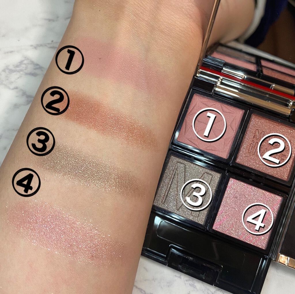 ドラマティックアイカラー (パウダー)/(クリーム)/マキアージュ/アイシャドウパレットを使ったクチコミ（3枚目）