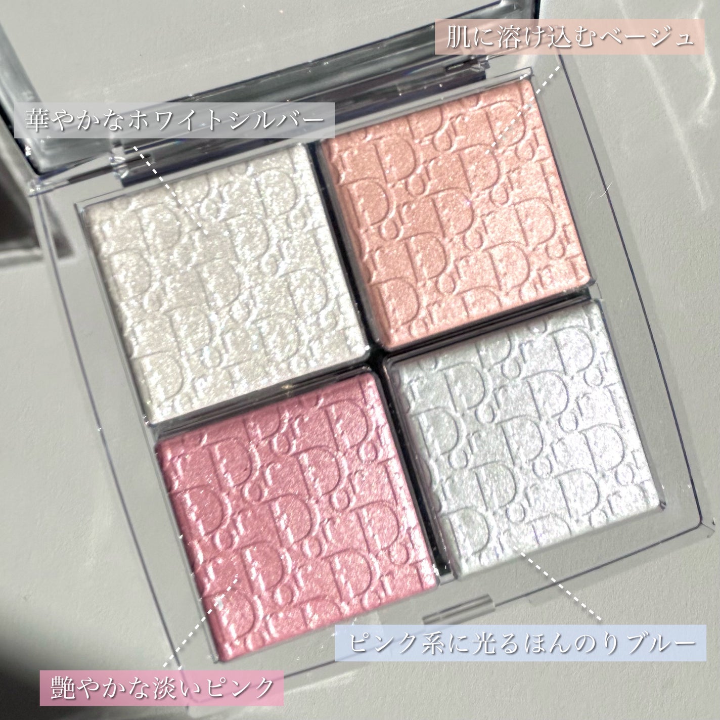 ディオール バックステージ フェイス グロウ パレット/Dior/ハイライトを使ったクチコミ(3枚目)