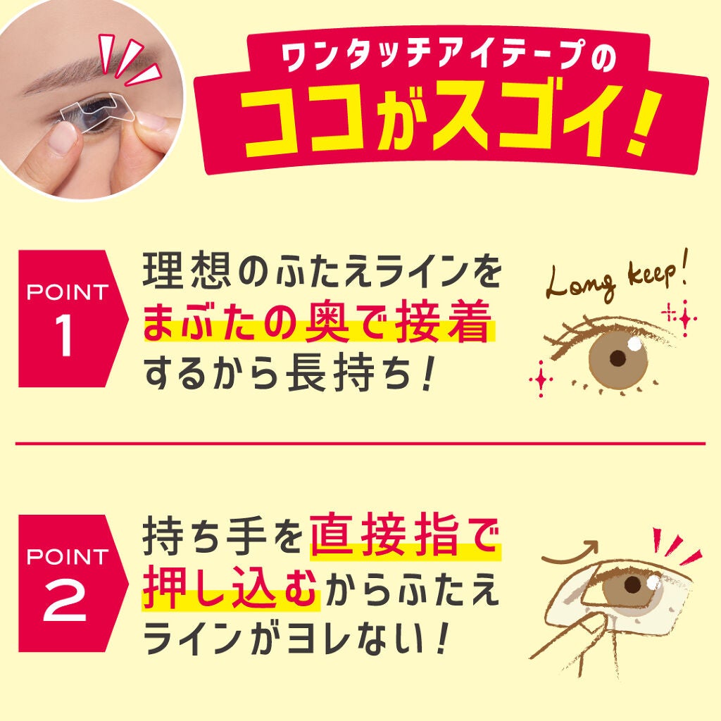 アイトーク ワンタッチアイテープ/アイトーク/二重まぶた用アイテムを使ったクチコミ(2枚目)