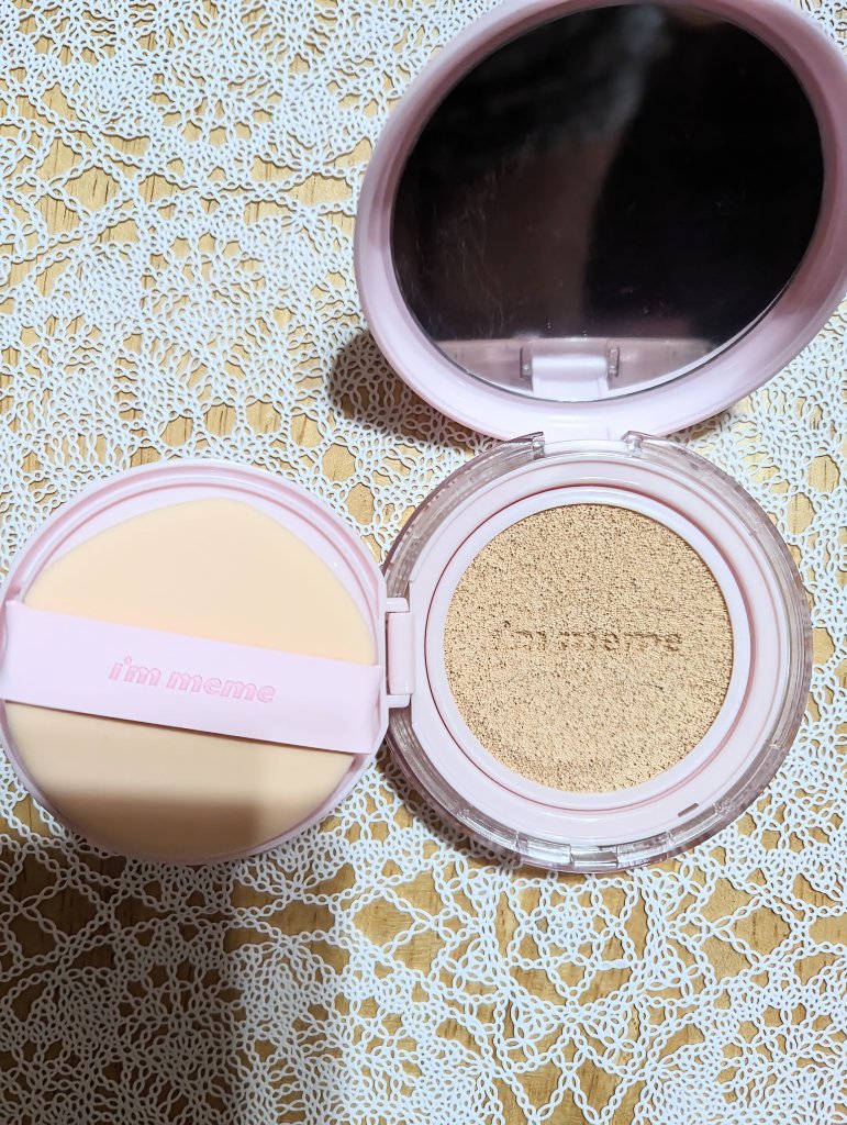 ワンダーベルベットラスティングクッション/i’m meme/クッションファンデーションを使ったクチコミ（2枚目）