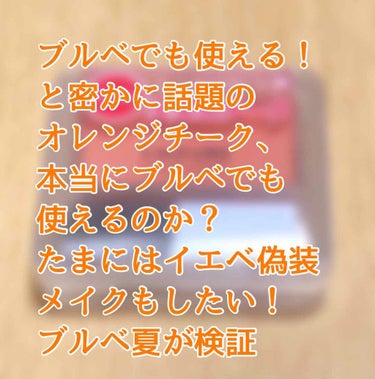 チーク カラー(ブラシ付) 442 オレンジ系/ちふれ/パウダーチークを使ったクチコミ（1枚目）