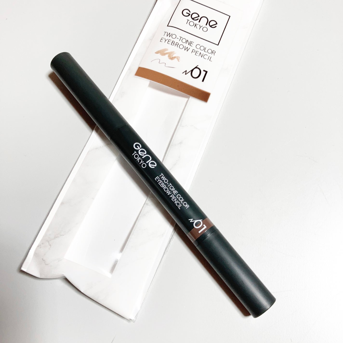ツートンカラーアイブロウペンシル/GENE TOKYO/アイブロウペンシルを使ったクチコミ(2枚目)