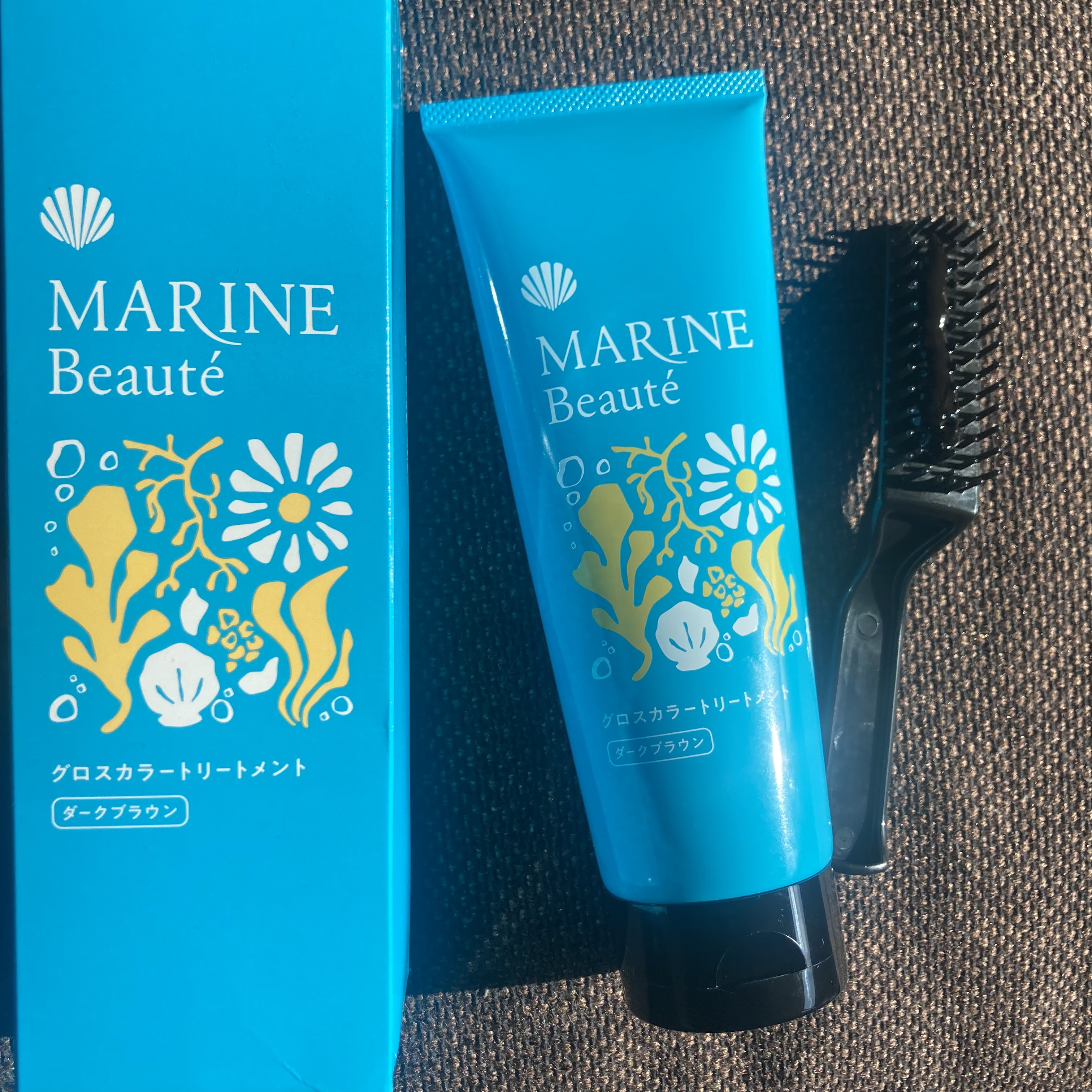 グロスカラートリートメント  ダークブラウン/マリンボーテ/洗い流すヘアトリートメントを使ったクチコミ（1枚目）